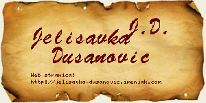 Jelisavka Dušanović vizit kartica